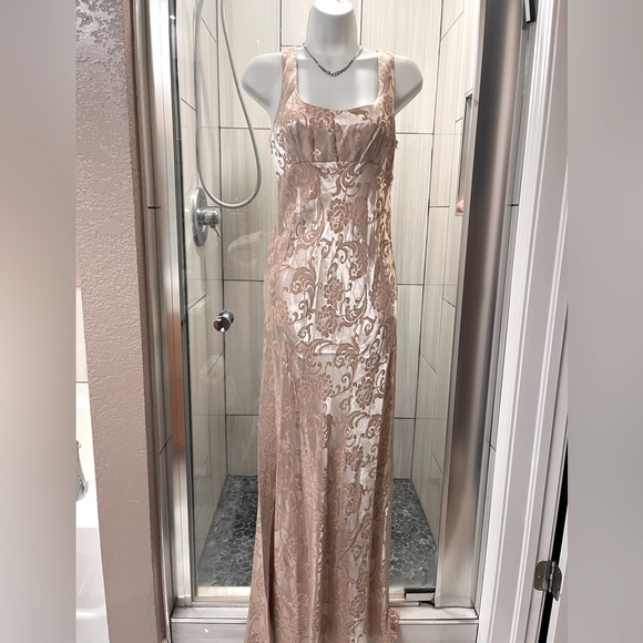 Long spaghetti strap cocktail or prom dress. Excellent condition. Long. - Picture 2 of 2